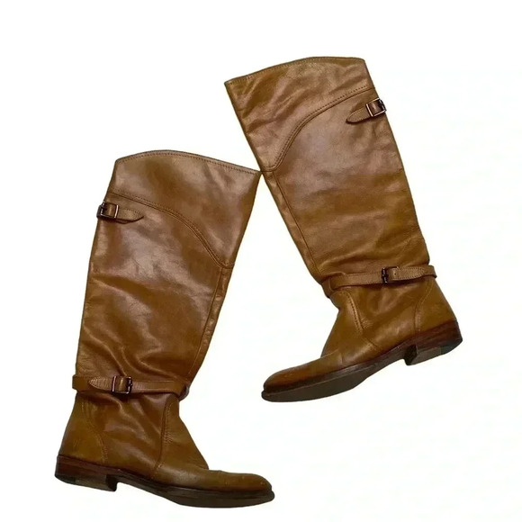 Frye Riding boot Campus equestrian cowboy harness Frye Dorado tan size 7.5 - Picture 2 of 9